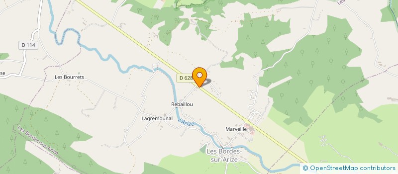 localisation de l'entreprise ARIZE HABITAT BOIS à LES BORDES-SUR-ARIZE
