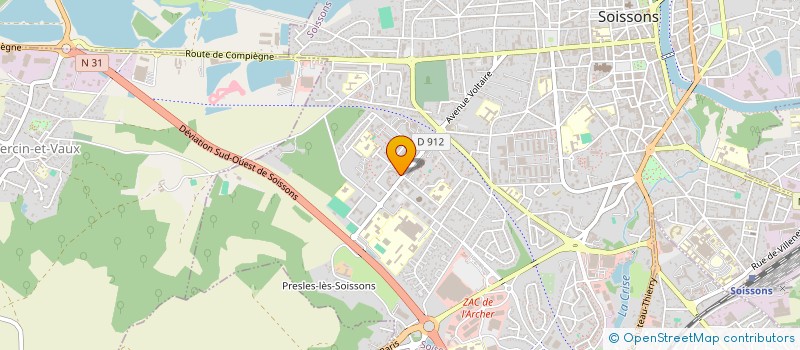 localisation de l'entreprise ARJ 2 à SOISSONS
