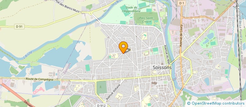localisation de l'entreprise ARJ à SOISSONS