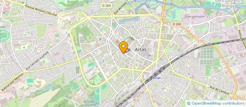 localisation de l'entreprise ARJACA à ARRAS