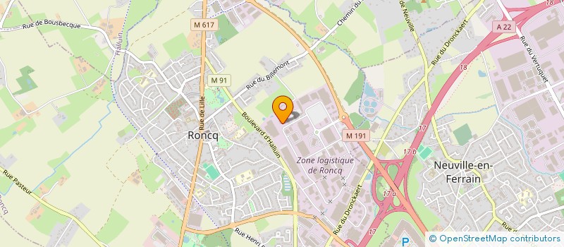 localisation de l'entreprise ARJEAN à RONCQ