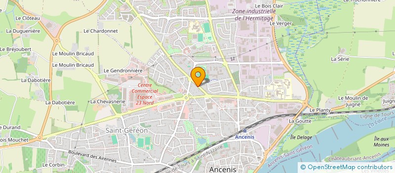 localisation de l'entreprise ARJU  ANCENIS-SAINT-GEREON