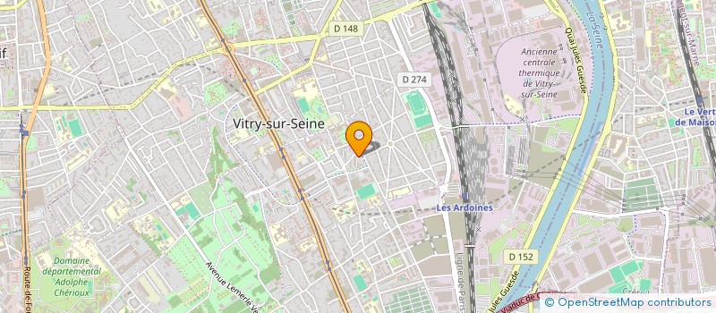 localisation de l'entreprise ARK BTP à VITRY-SUR-SEINE