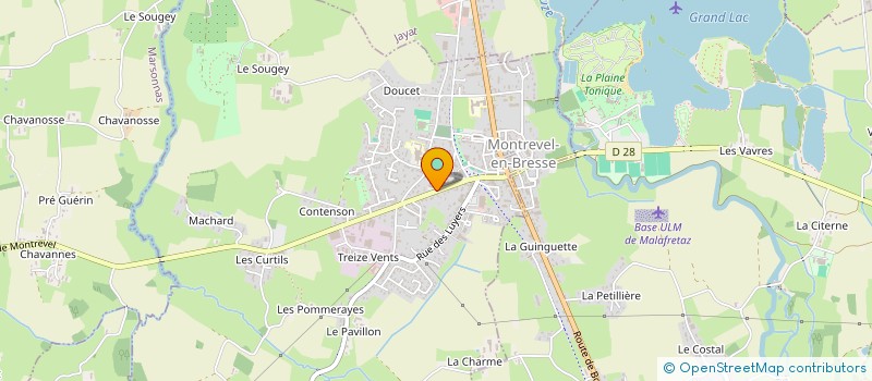 localisation de l'entreprise ARKA à MONTREVEL-EN-BRESSE