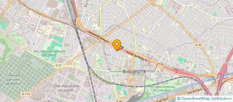 localisation de l'entreprise ARKADE à BOBIGNY