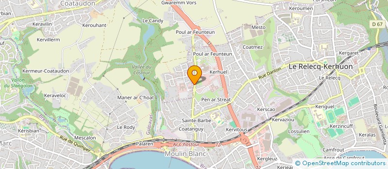 localisation de l'entreprise ARKEA FONCIERE à LE RELECQ-KERHUON