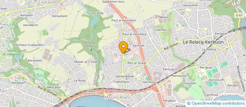 localisation de l'entreprise ARKEA FONCIERE RESIDENTIELLE à LE RELECQ-KERHUON