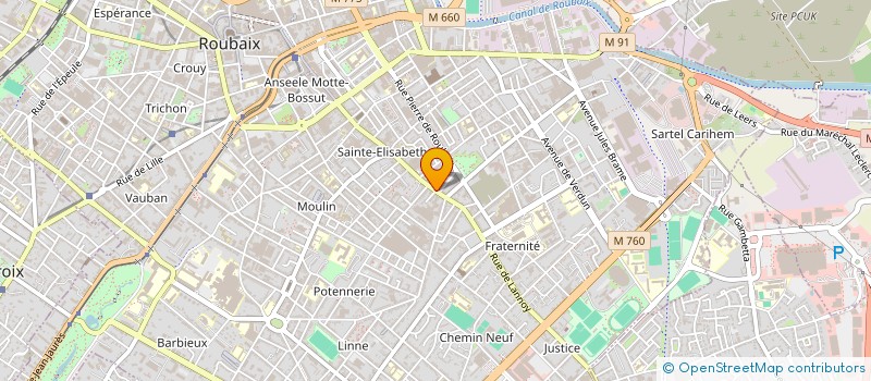 localisation de l'entreprise ARKETYP 21 à ROUBAIX