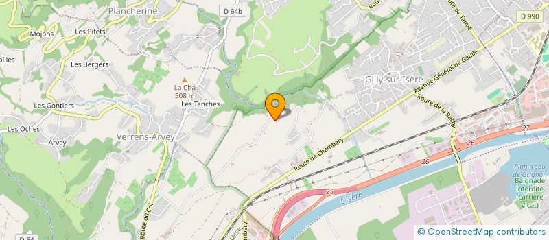 localisation de l'entreprise ARKETYP HOME à GILLY-SUR-ISERE