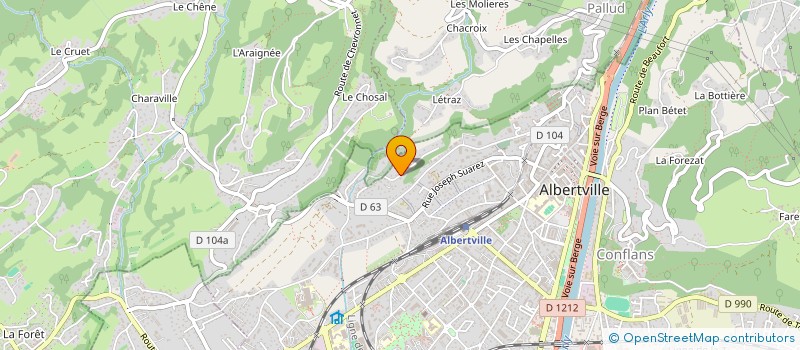 localisation de l'entreprise ARKO  ALBERTVILLE