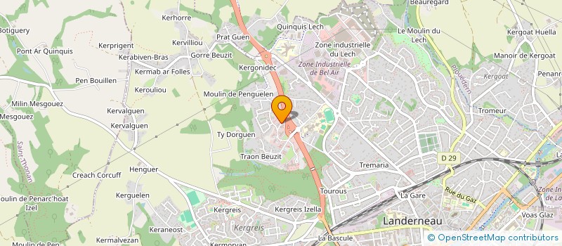 localisation de l'entreprise ARKO ARCHITECTE à LANDERNEAU