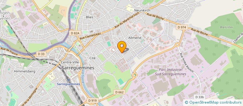 localisation de l'entreprise ARKOTAL LOGISTIQUE à SARREGUEMINES