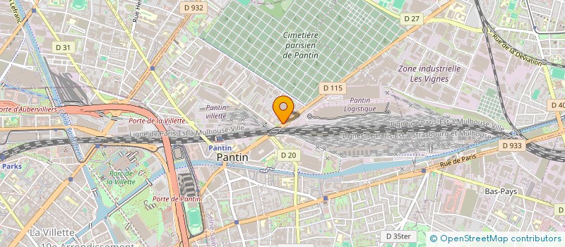 localisation de l'entreprise ARKSUN SARL à PANTIN