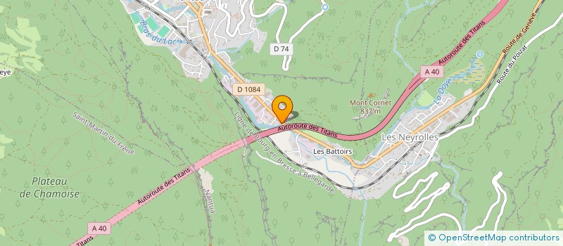 localisation de l'entreprise ARKUS à NANTUA