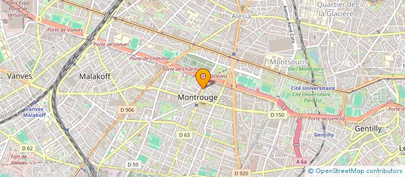localisation de l'entreprise ARLEQUIN TRADING COLORS  MONTROUGE