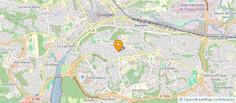 localisation de l'entreprise ARLES à QUIMPER