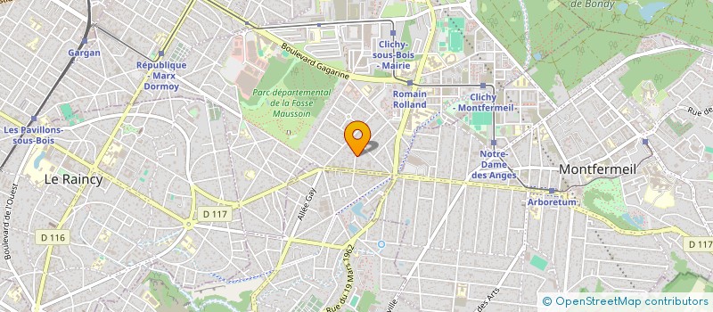 localisation de l'entreprise ARLI à CLICHY-SOUS-BOIS