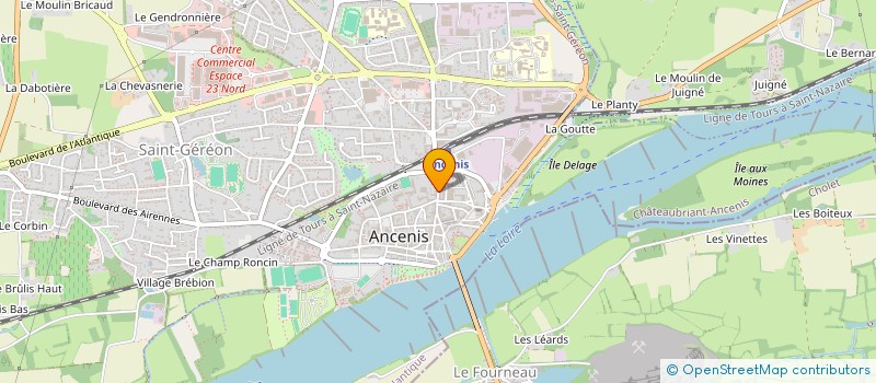 localisation de l'entreprise ARLOCA PATRIMOINE  ANCENIS-SAINT-GEREON