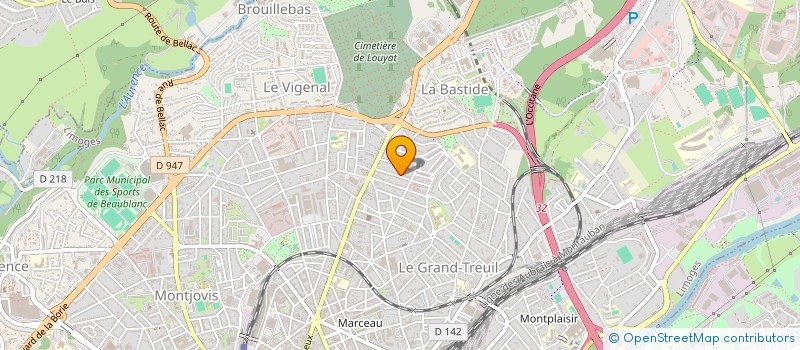 localisation de l'entreprise ARLPB à LIMOGES