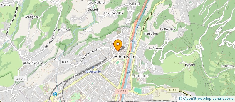 localisation de l'entreprise ARLY OPTIC à ALBERTVILLE