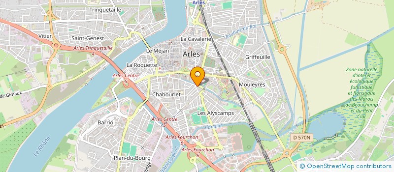 localisation de l'entreprise ARLYSCAMPS à ARLES