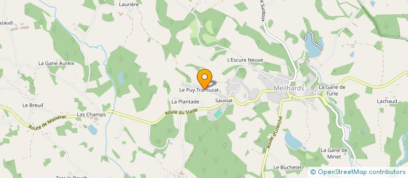 localisation de l'entreprise ARM.BATI.  MEILHARDS