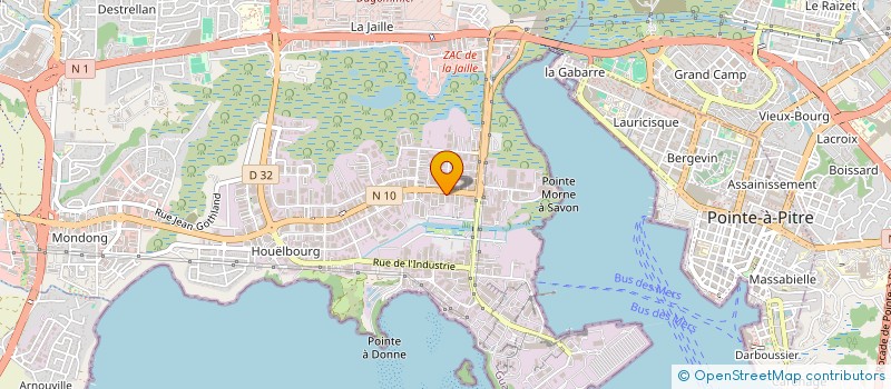 localisation de l'entreprise ARMA PNEU POINTE A PITRE à BAIE-MAHAULT