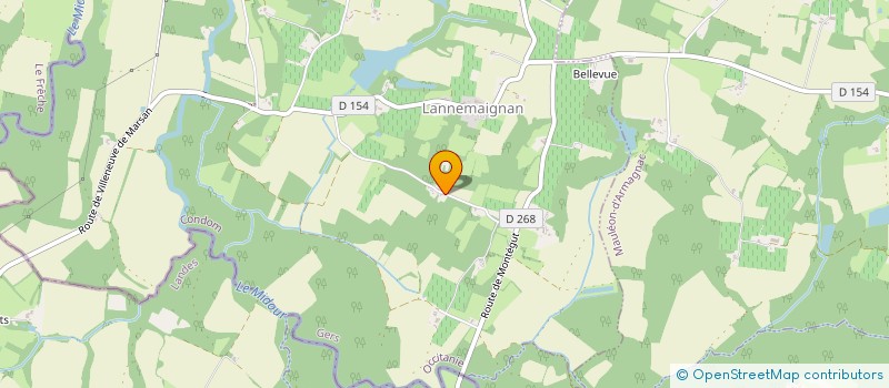 localisation de l'entreprise ARMAGNAC VIDANGE SARL à LANNEMAIGNAN