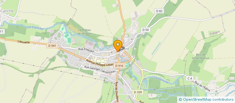 localisation de l'entreprise ARMAND  FREVENT