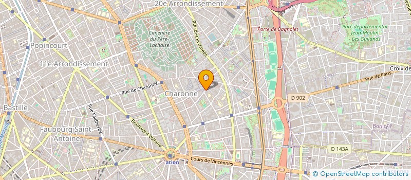 localisation de l'entreprise ARMAND SERRURIER VITRIER  PARIS