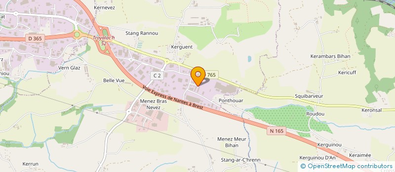 localisation de l'entreprise ARMANGE VEGUER  SAINT-EVARZEC