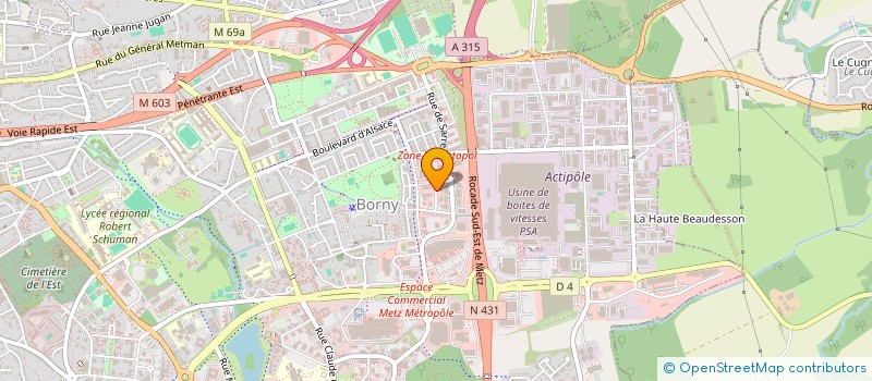 localisation de l'entreprise ARMATURES DE FRANCE à METZ