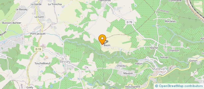 localisation de l'entreprise ARMELLIE B.T. P.  MALLEVAL