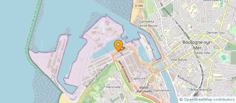 localisation de l'entreprise ARMEMENT BOULONNAIS à BOULOGNE-SUR-MER