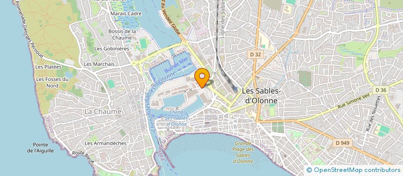 localisation de l'entreprise ARMEMENT COOPERATIF ARTISANAL VENDEEN à LES SABLES D'OLONNE