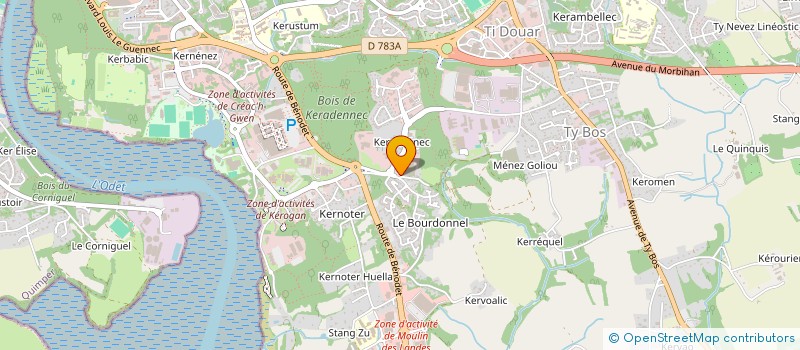 localisation de l'entreprise ARMEMENT OCEANE  QUIMPER