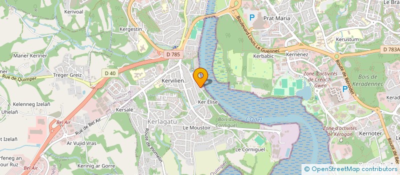 localisation de l'entreprise ARMEN à QUIMPER