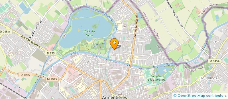 localisation de l'entreprise ARMENTEX à ARMENTIERES