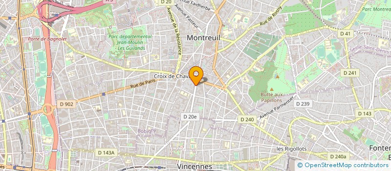 localisation de l'entreprise ARMI (ASS DES PARENTS ISOLES ET RMISTES) à MONTREUIL