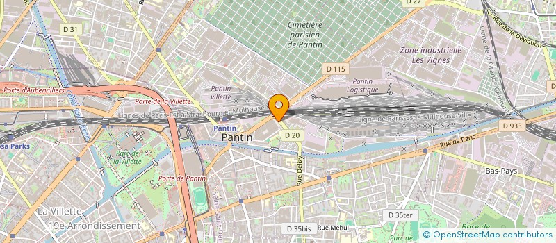 localisation de l'entreprise ARMO  PANTIN