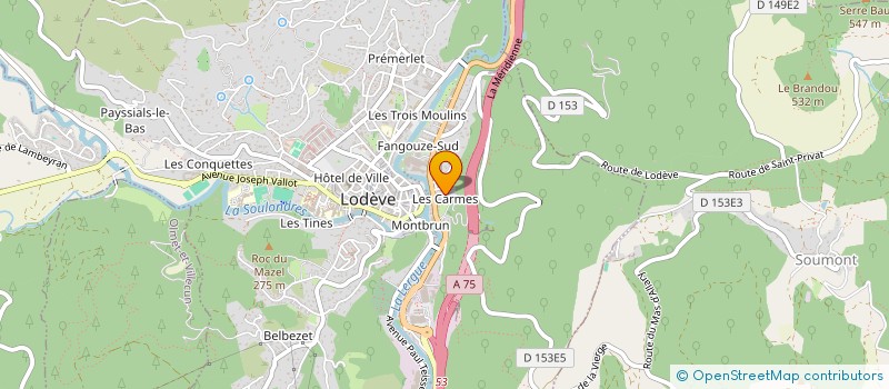 localisation de l'entreprise ARMOM  LODEVE