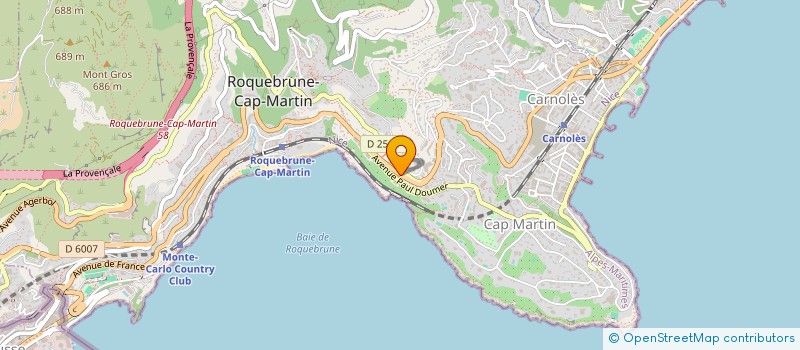 localisation de l'entreprise ARMONIA PRODUCTIONS à ROQUEBRUNE-CAP-MARTIN