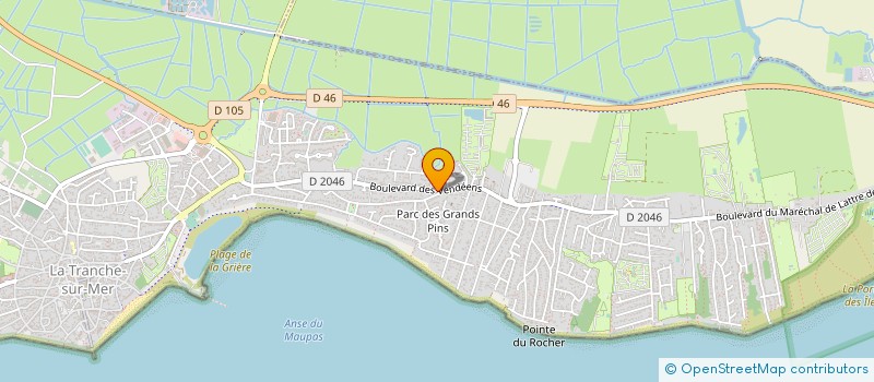 localisation de l'entreprise ARMONYS IMMOBILIER à LA TRANCHE-SUR-MER