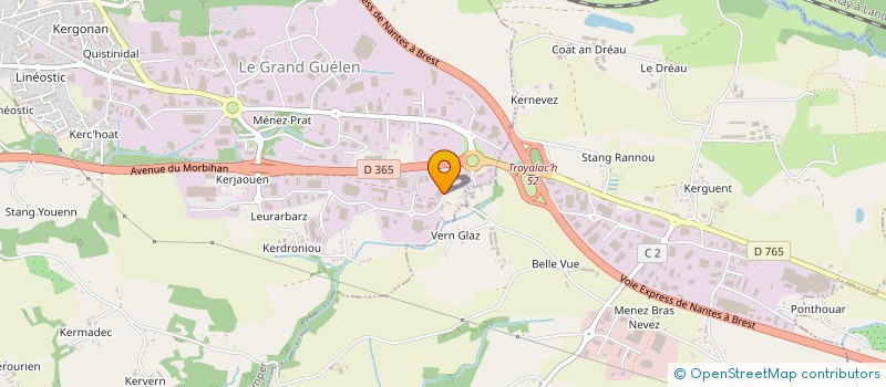 localisation de l'entreprise ARMOR à QUIMPER