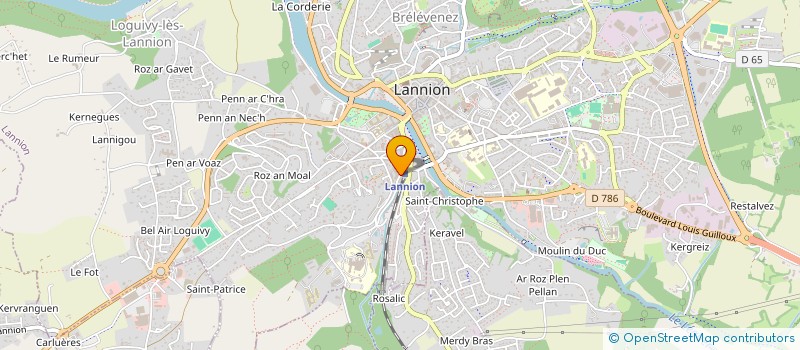 localisation de l'entreprise ARMOR AUTO ECOLE à LANNION