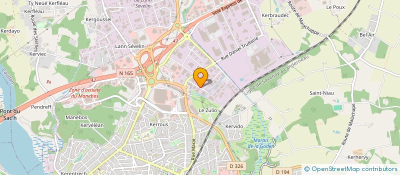 localisation de l'entreprise ARMOR BACHES  LANESTER