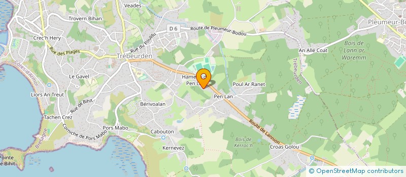 localisation de l'entreprise ARMOR BREIZH LOISIRS  PLEUMEUR-BODOU