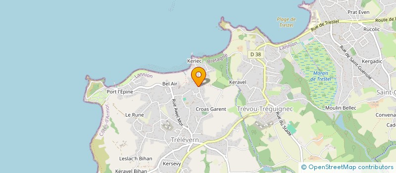 localisation de l'entreprise ARMOR CHARPENTES  TRELEVERN