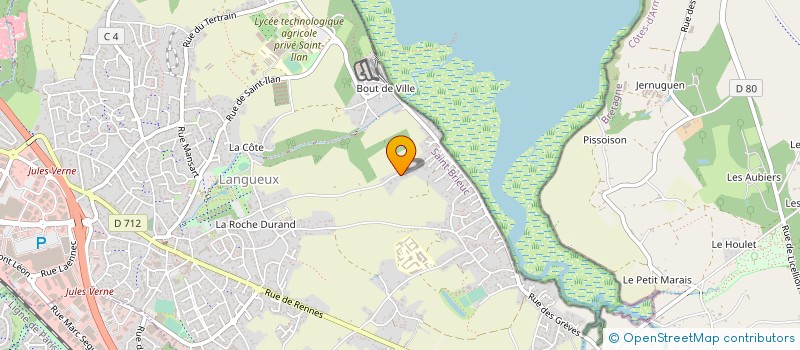 localisation de l'entreprise ARMOR CHAUFFAGE  LANGUEUX