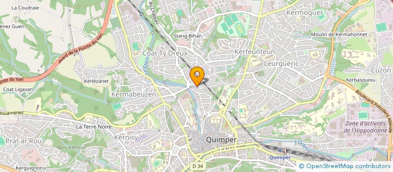 localisation de l'entreprise ARMOR CINE à QUIMPER